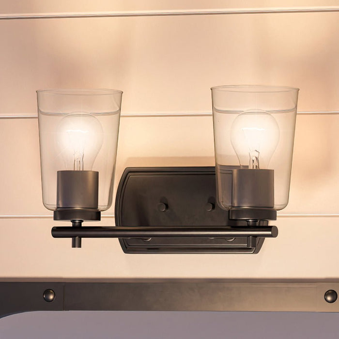 UHP4155 Traditional Bath Light 7.625''H x 13.875''W, Midnight Black Finish, Esperance Collection
