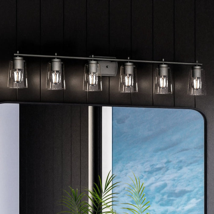 UHP4158 Traditional Bath Light 7.625''H x 48.5''W, Midnight Black Finish, Esperance Collection