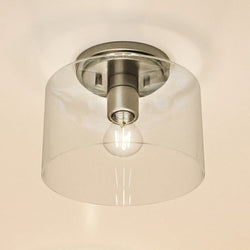 An Urban Ambiance UHP4159 Traditional Ceiling Light 7.375''H x 8.625''W with a gorgeous clear glass shade, Brushed Nickel Finish, Esperance Collection.
