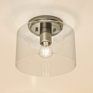 An Urban Ambiance UHP4159 Traditional Ceiling Light 7.375''H x 8.625''W with a gorgeous clear glass shade, Brushed Nickel Finish, Esperance Collection.