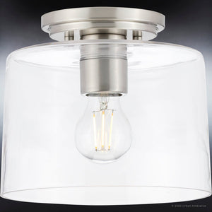 A beautiful Urban Ambiance UHP4159 Traditional Ceiling Light 7.375''H x 8.625''W, Brushed Nickel Finish fixture from the Esperance Collection with a