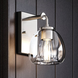 Urban Ambiance - Wall Sconce - UHP4180 Vintage Wall Sconce 9.125''H x 6''W, Brushed Nickel Finish, Lithgow Collection -