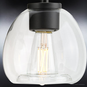 A unique and gorgeous Urban Ambiance UHP4187 Industrial Bath Light 8.875''H x 31.875''W, Charcoal Finish, Lithgow Collection pendant lamp with