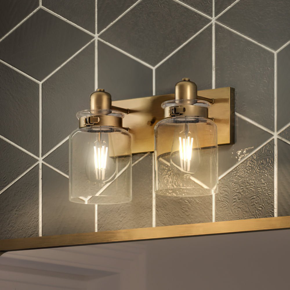 Polished brass bathroom light fixtures top
