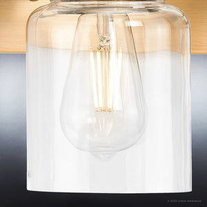 An Urban Ambiance light fixture from the Bridgeport Collection with the UHP4191 Vintage Bath Light 8.625''H x 13.25''W, Olde Brass Finish features a