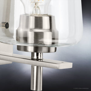 A stunning Urban Ambiance UHP4200 New Traditional Wall Sconce 8.5''H x 5''W with a gorgeous glass bulb, perfect as a lighting fixture or lamp.