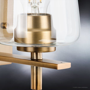 A beautiful UHP4204 New Traditional Wall Sconce 8.5''H x 5''W, Olde Brass Finish, Swan-Hill Collection with a glass bulb from