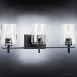 Three UHP4210 New Traditional Bath Lights, gorgeous and luxury bathroom lighting fixture made by Urban Ambiance.