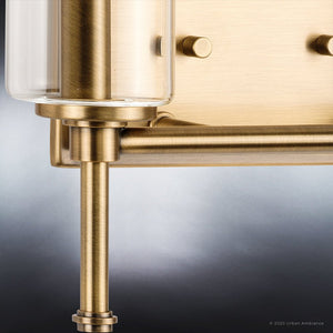 A stunning UHP4225 Contemporary Bath Light with a glass shade made by Urban Ambiance.