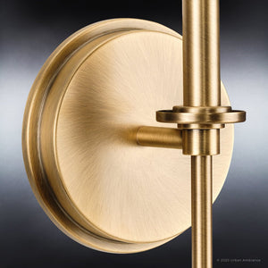 An UHP4234 Contemporary Wall Sconce 16.625''H x 5.75''W, Olde Brass Finish from the Parkes Collection by Urban Ambiance,