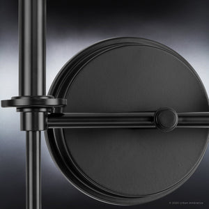 A beautiful lighting fixture from the Parkes Collection by Urban Ambiance, featuring a UHP4237 Contemporary Wall Sconce in a Midnight Black Finish.
