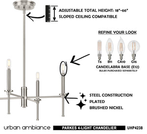 A picture of a beautiful Urban Ambiance UHP4238 Contemporary Lighting fixture with a number of different parts.