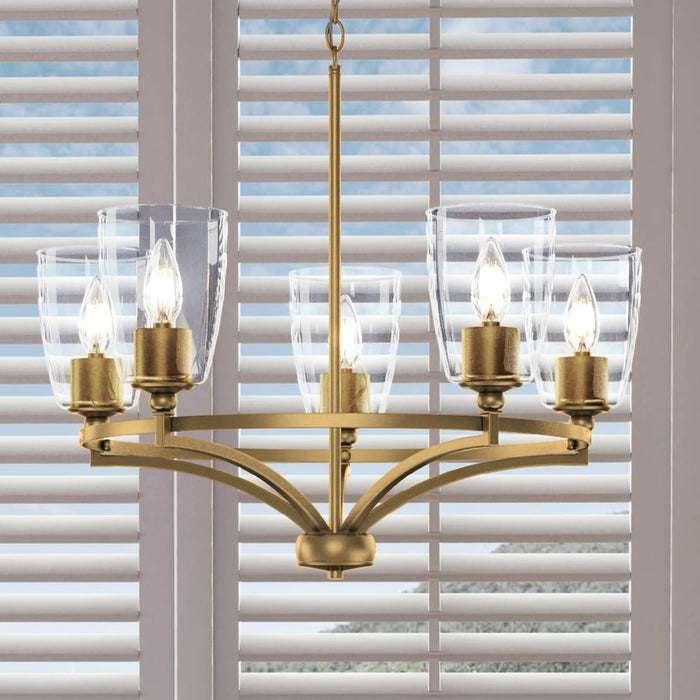 UHP4251 Transitional Chandelier 12.5''H x 25.25''W, Brushed Bronze Finish, Coronado Collection