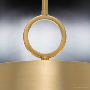 A beautiful UHP4253 New Traditional Pendant 11.875''H x 12.375''W, Brushed Bronze Finish, Coronado Collection pendant lamp by Urban Ambiance with a circular