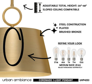 The instructions for how to make a beautiful UHP4253 New Traditional Pendant light from the Coronado Collection by Urban Ambiance.