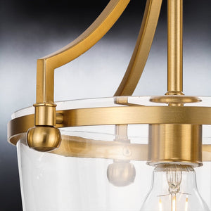 A beautiful Traditional Pendant 16.75''H x 11.5''W lamp with a clear glass shade by Urban Ambiance.