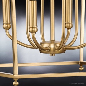 A gorgeous UHP4259 Traditional Chandelier 36''H x 20''W, Brushed Bronze Finish, Coronado Collection with four candle holders, manufactured by Urban Ambiance.