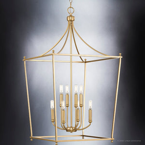 A beautiful UHP4259 Traditional Chandelier, a stunning lighting fixture with six lights hanging from it.