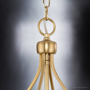 A gorgeous UHP4259 Tranditional Chandelier 36''H x 20''W, with a Brushed Bronze Finish, from the Coronado Collection by Urban Ambiance.