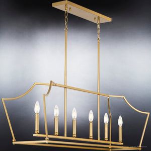A Unique Urban Ambiance UHP4260 Traditional Chandelier with a Beautiful Brushed Bronze Finish, from the Coronado Collection, boasting six lights hanging in luxury.