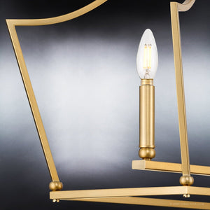 A Unique UHP4260 Traditional Chandelier with a candle in the middle.