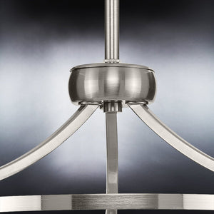 A gorgeous UHP4261 Tranditional Chandelier 12.25''H x 21''W, Brushed Nickel Finish, Coronado Collection lighting fixture by Urban Ambiance with