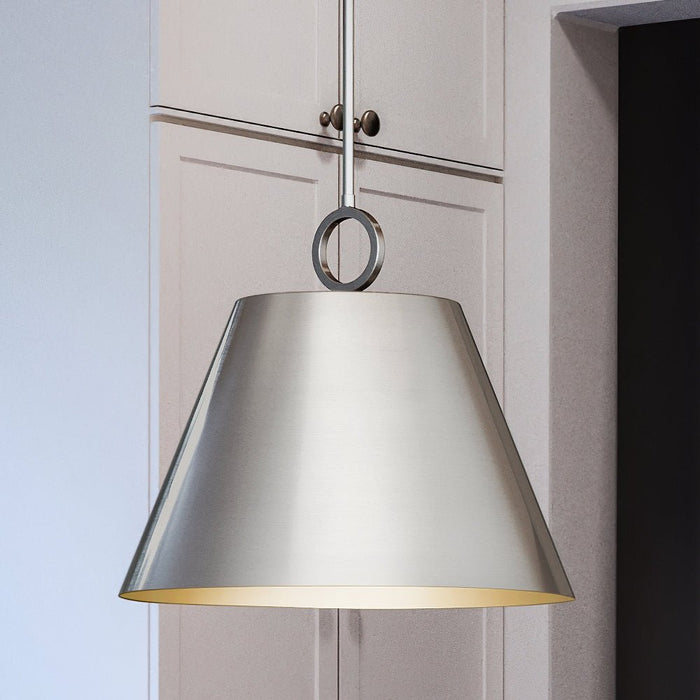 UHP4265 New Traditional Pendant 15.25''H x 17.875''W, Brushed Nickel Finish, Coronado Collection