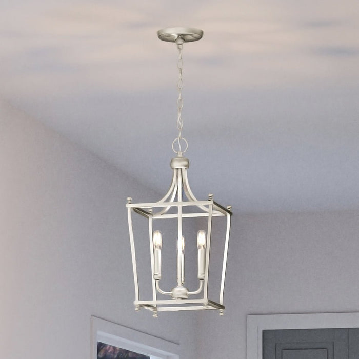 UHP4268 Transitional Chandelier 19.75''H x 10.875''W, Brushed Nickel Finish, Coronado Collection