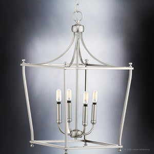 A beautiful UHP4269 Traditional Chandelier, luxury lighting fixture with a metal frame by Urban Ambiance.
