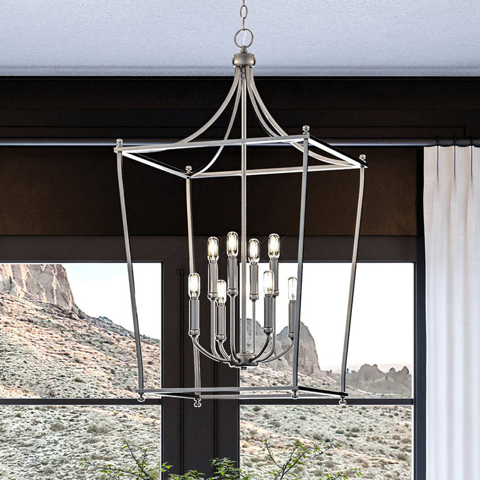UHP4270 Transitional Chandelier 36''H x 20''W, Brushed Nickel Finish, Coronado Collection