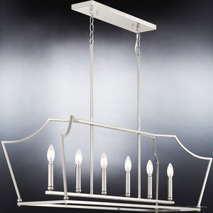 A luxurious UHP4271 Traditional Chandelier with a gorgeous Brushed Nickel finish.
