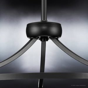 A stunning close up image of a UHP4272 Traditional Chandelier 12.25''H x 21''W, Midnight Black Finish, Coronado Collection lighting fixture by Urban Ambiance.