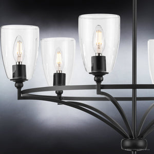 Urban Ambiance - Chandelier - UHP4274 Tranditional Chandelier 14''H x 30''W, Midnight Black Finish, Coronado Collection -