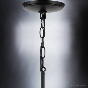 Urban Ambiance - Chandelier - UHP4274 Tranditional Chandelier 14''H x 30''W, Midnight Black Finish, Coronado Collection -