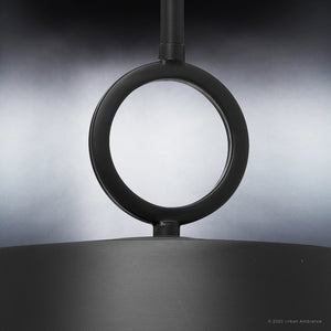 A unique Midnight Black pendant from the Coronado Collection, featuring a circle in the middle.