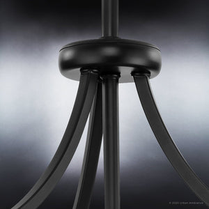 A unique and gorgeous lighting fixture, the UHP4277 Tranditional Pendant 16.75''H x 11.5''W, Midnight Black Finish, Coronado Collection ch