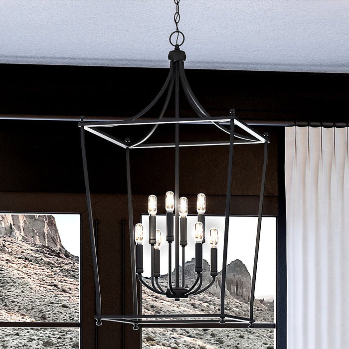 UHP4281 Transitional Chandelier 36''H x 20''W, Midnight Black Finish, Coronado Collection