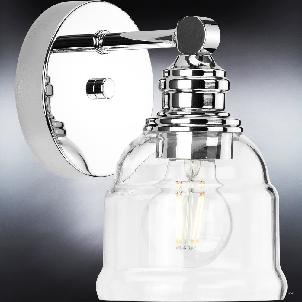 Polished chrome wall sconce hotsell