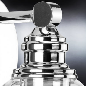 A unique lighting fixture, the UHP4300 Vintage Wall Sconce from the Phoenix Collection by Urban Ambiance, features a polished chrome finish and measures 7.875''H x