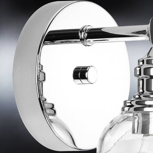 A beautiful and unique UHP4300 Vintage Wall Sconce 7.875''H x 5''W from the Phoenix Collection by Urban Ambiance, with a glass shade.