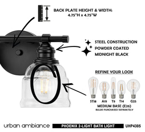 A beautiful UHP4305 Vintage Bath Light fixture by Urban Ambiance.