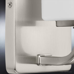 A unique UHP4320 Contemporary Wall Sconce with a gorgeous white glass shade, from the Urban Ambiance Louisville Collection.