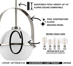 A unique and beautiful mid-century modern pendant lamp from the Urban Ambiance brand.
