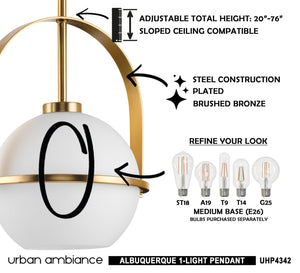An image of a unique pendant from the Albuquerque Collection with instructions on how to use it, by Urban Ambiance.