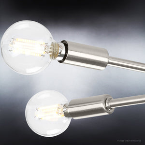 A pair of unique Mid-Century Modern Ceiling Lights with a sphere in the middle from Urban Ambiance.