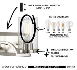 The instructions for installing a unique, gorgeous UHP4360 Contemporary Bath Light in a bathroom.