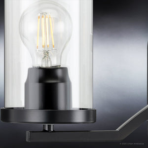 A beautiful lighting fixture from the Mesa Collection by Urban Ambiance, featuring an UHP4363 Contemporary Bath Light with a Midnight Black Finish.