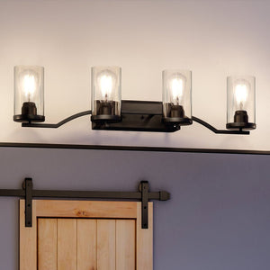 A luxury bathroom with a gorgeous Urban Ambiance UHP4365 Contemporary Bath Light fixture.