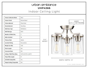 A beautiful and luxurious UHP4366 Contemporary Ceiling Light 10.5
