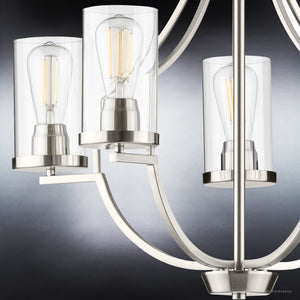 An Urban Ambiance UHP4368 Lighting Fixture with a Gorgeous Metal Frame and Three Glass Bulbs.